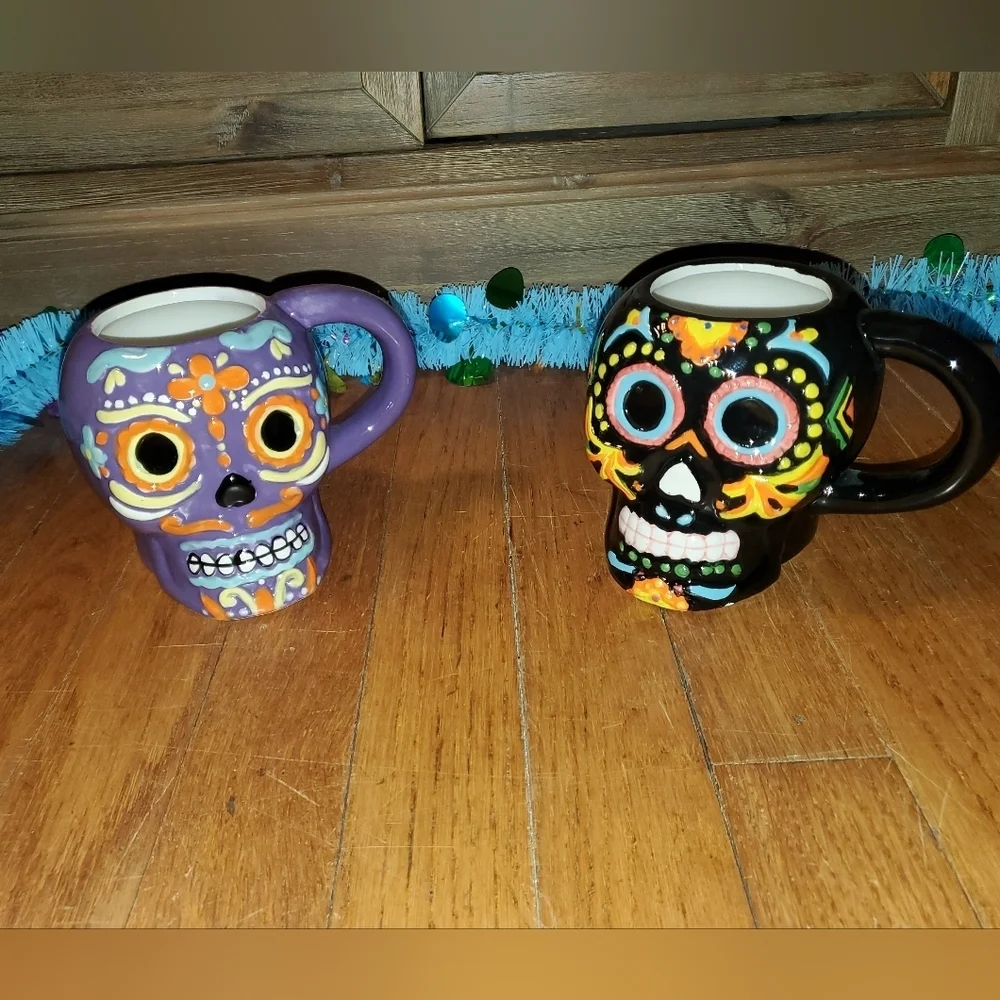 Day Of The Dead Sugar Skull Mugs